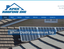 Tablet Screenshot of apexentroofing.com